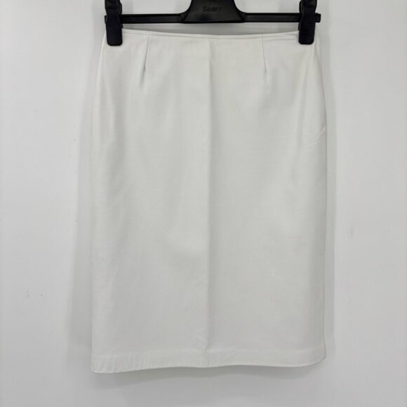 Danier White Genuine Leather Pencil Skirt Size 4 - Picture 3 of 10